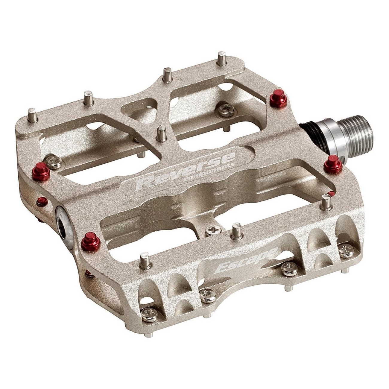 Fuga MTB Reverse Pedals in Sand-Metallic, 100x100 mm, 405 g - 1