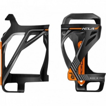 KELA Flaschenhalter aus Polycarbonat Schwarz/Orange 30g mit seitlichem Zugang - RaceOne - 1