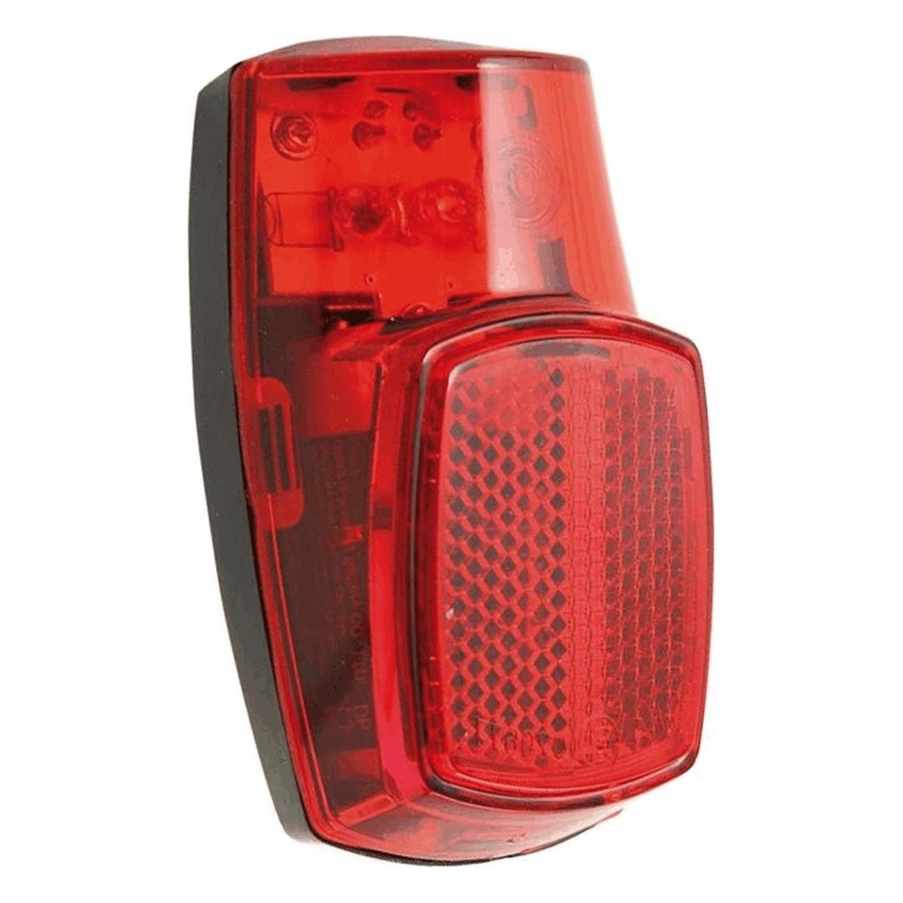 Battery-Powered Rear Light with 3 Red LEDs MVTEK, Fender Mount & Batteries Included - 1