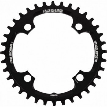 MTB Snaggletooth 30T 104BCD 11/12V Black Aluminum Chainring with Anti-Drop Tech - 1