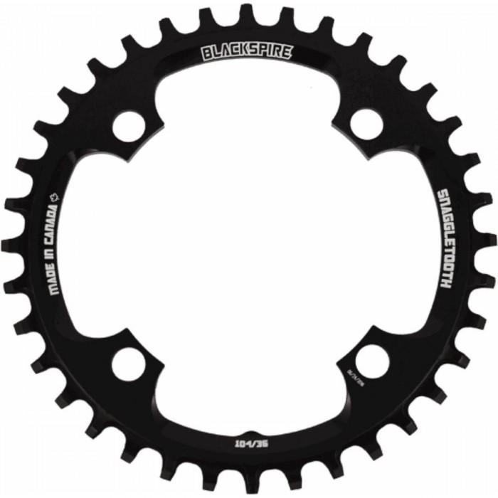 MTB Snaggletooth 30T 104BCD 11/12V Black Aluminum Chainring with Anti-Drop Tech - 1