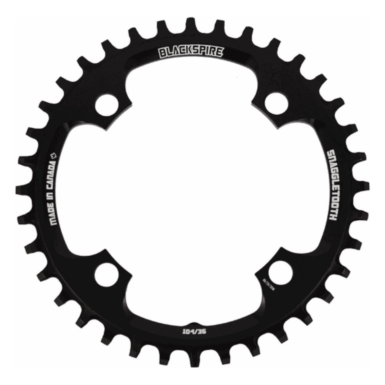 MTB Snaggletooth 30T 104BCD 11/12V Black Aluminum Chainring with Anti-Drop Tech - 1