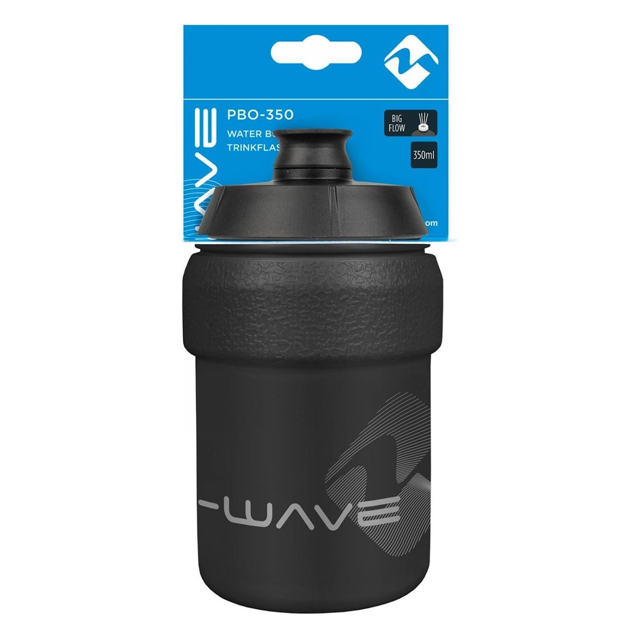 M-WAVE PBO 350 ml Black Plastic Water Bottle - 2