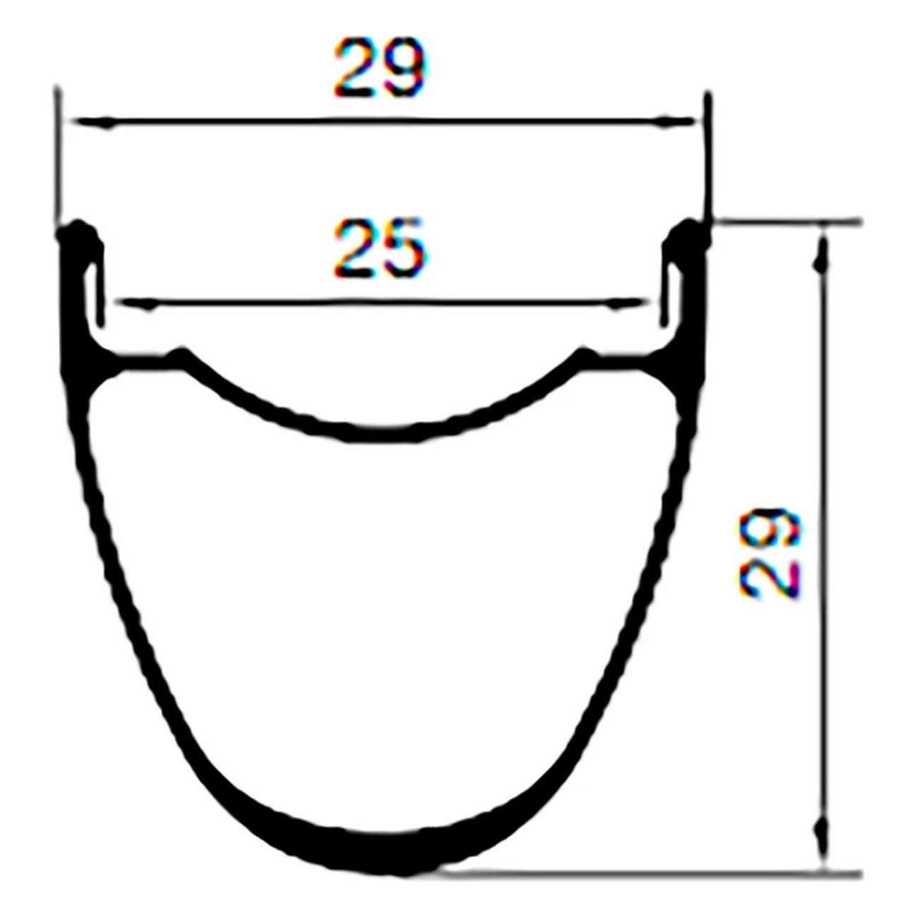 Cerchio Remerx RX 4032 Nero 700C 622x25mm 32 Fori per Strada e Ghiaia - 2 - Cerchi - 