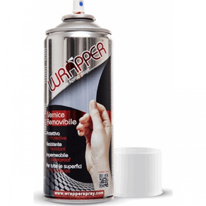 Vernice Spray Rimovibile Wrapper Bianco Opaco 400ml - Protezione e Impermeabilizzazione per Metalli, Plastica, Vetro e Legno - 1