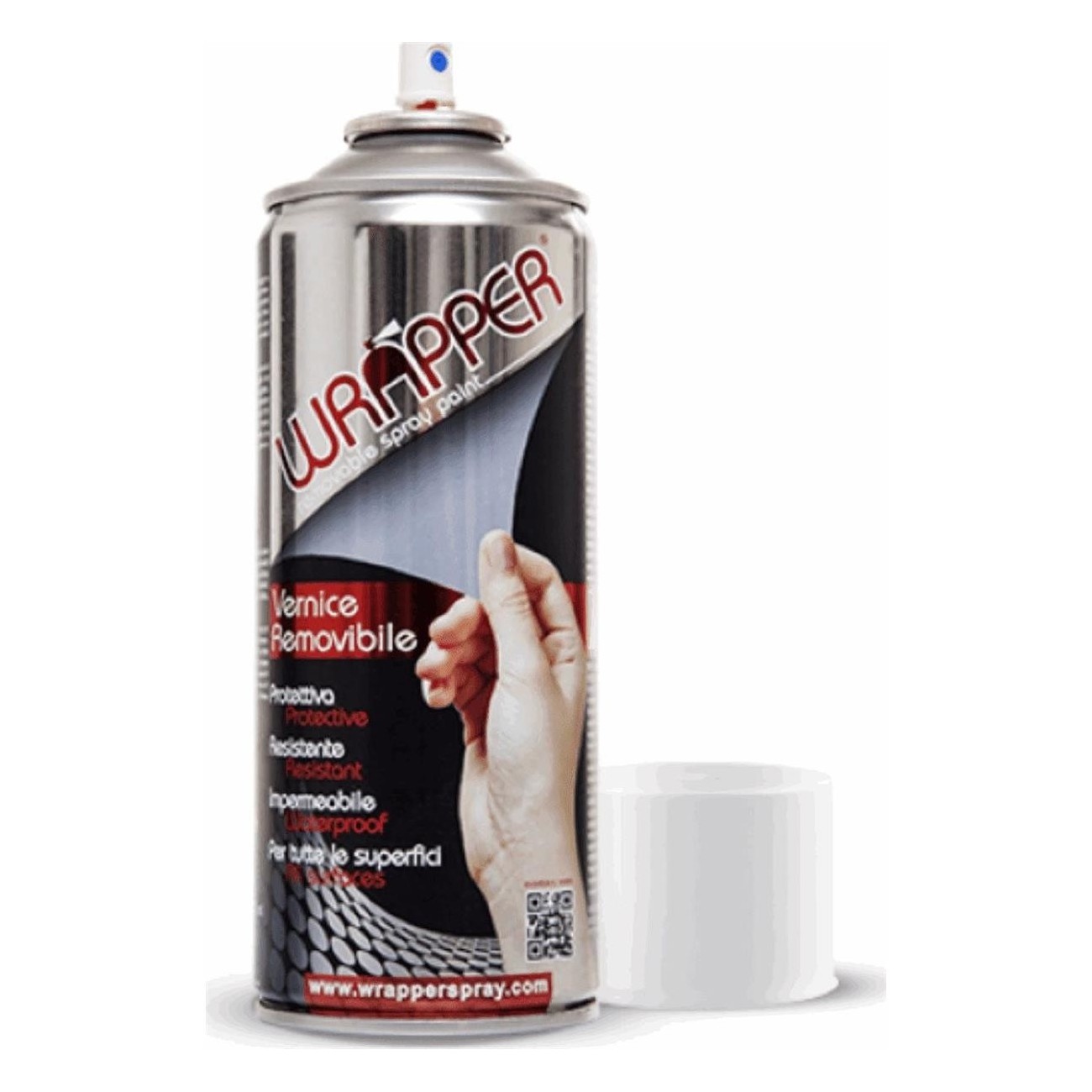 Vernice Spray Rimovibile Wrapper Bianco Opaco 400ml - Protezione e Impermeabilizzazione per Metalli, Plastica, Vetro e Legno - 1