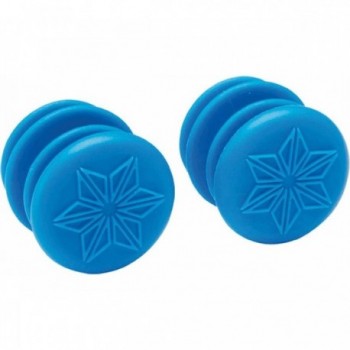 Tapones de Manillar SUPACAZ ENDZ en Policarbonato Azul - Elegancia y Durabilidad - 1