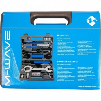 M-Wave 43-Piece Portable Bike Tool Kit - Complete Repair Tool Case Black - 2