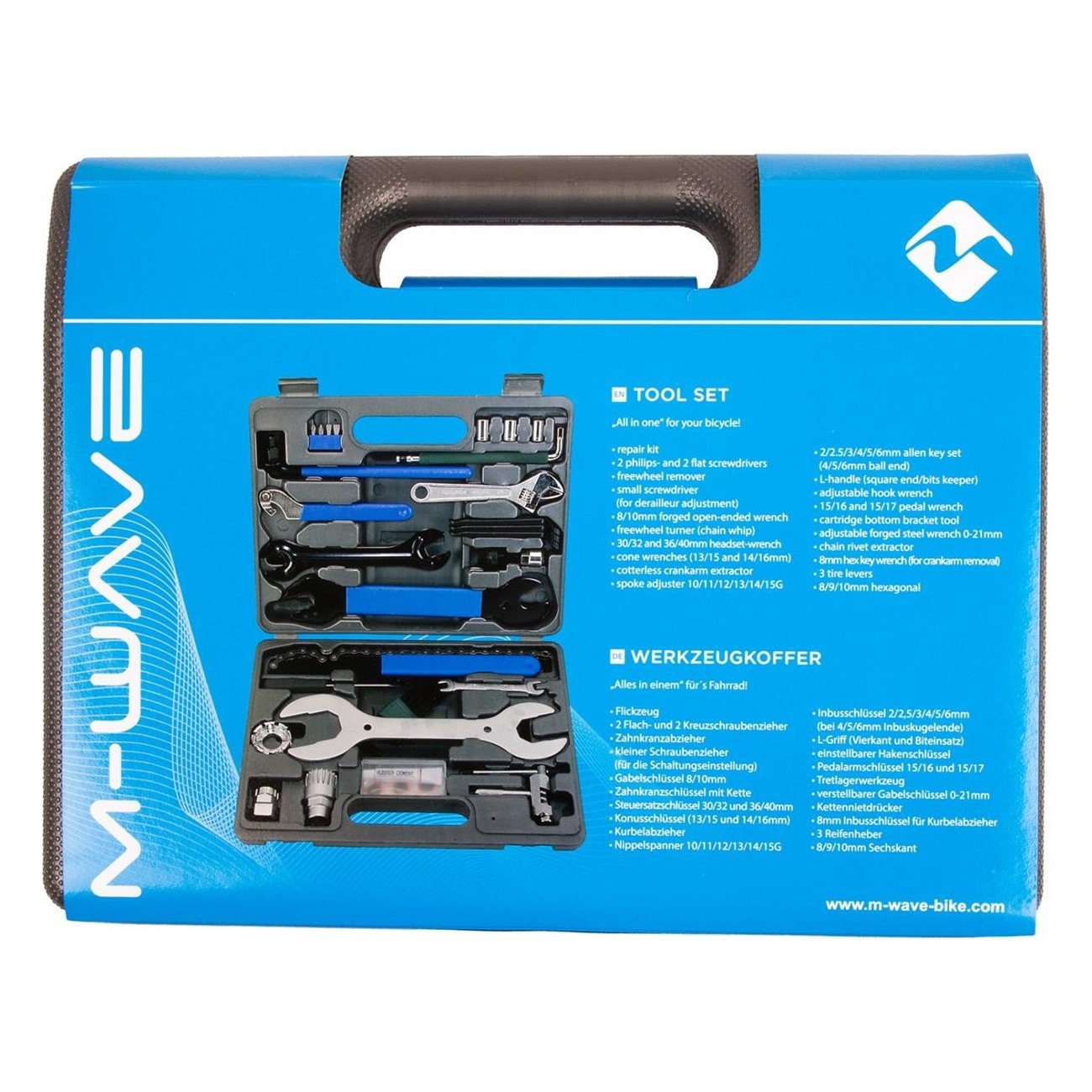 Coffret à outils vélo M-Wave 43 pièces clinique portable noire - 2