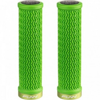 HOLESHOT 31mm CNC Aluminum Grips Green FUNN - 115g, Secure Comfortable Grip - 1