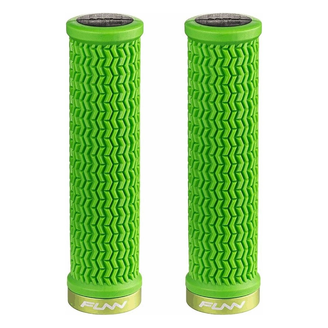 HOLESHOT 31mm CNC Aluminum Grips Green FUNN - 115g, Secure Comfortable Grip - 1