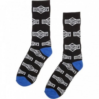 Chaussettes Sunday Cornerstone All-Over Crew Noir/Blanc - Confort et Style - 1