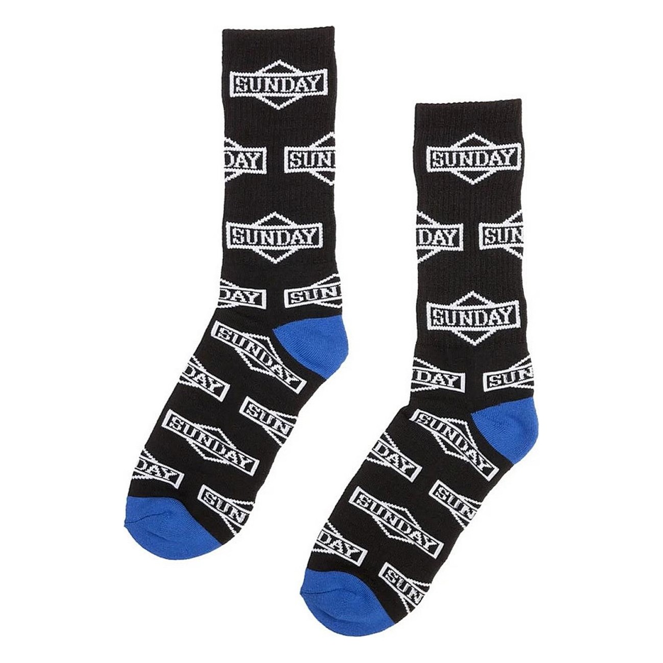 Chaussettes Sunday Cornerstone All-Over Crew Noir/Blanc - Confort et Style - 1