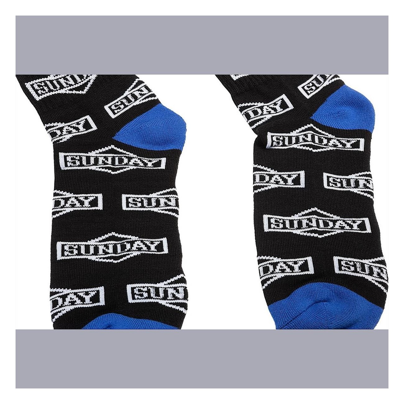 Chaussettes Sunday Cornerstone All-Over Crew Noir/Blanc - Confort et Style - 2