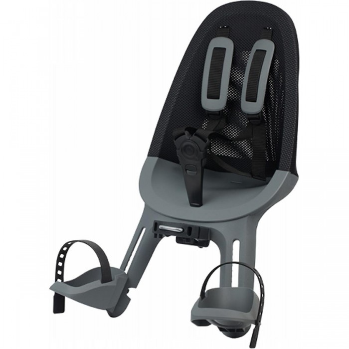 Qibbel Air Black/Silver Front Seat for Bike, Up to 15 kg, Ergonomic & Safe - 1