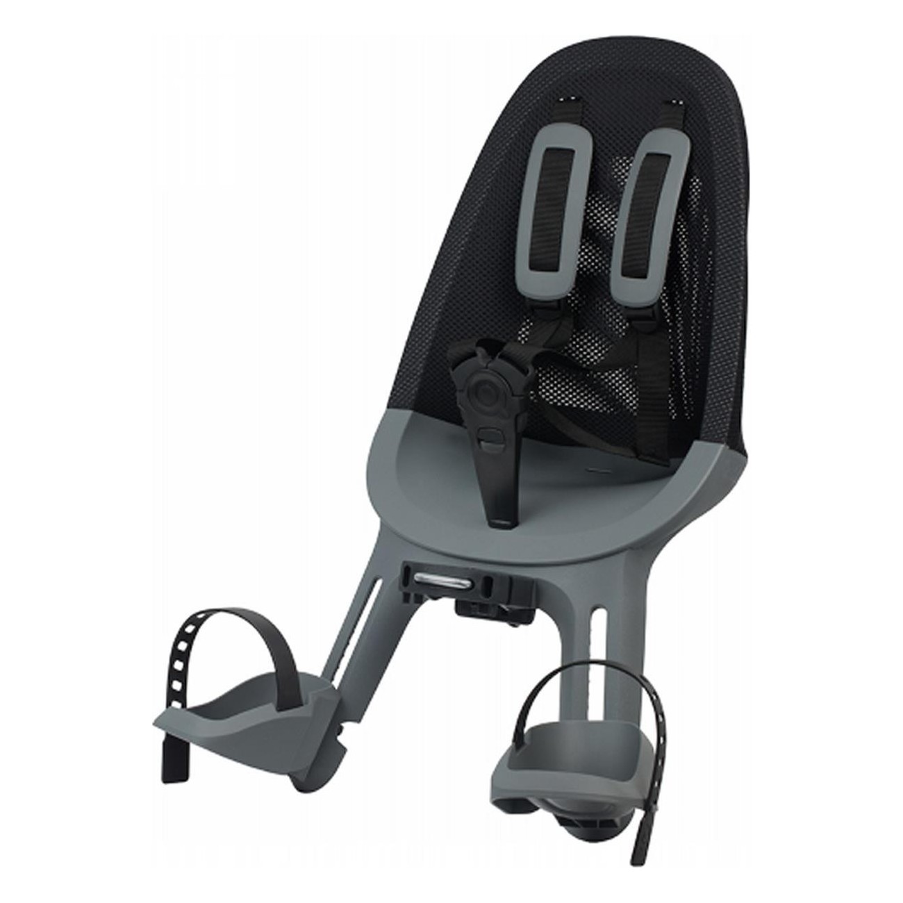 Qibbel Air Black/Silver Front Seat for Bike, Up to 15 kg, Ergonomic & Safe - 1