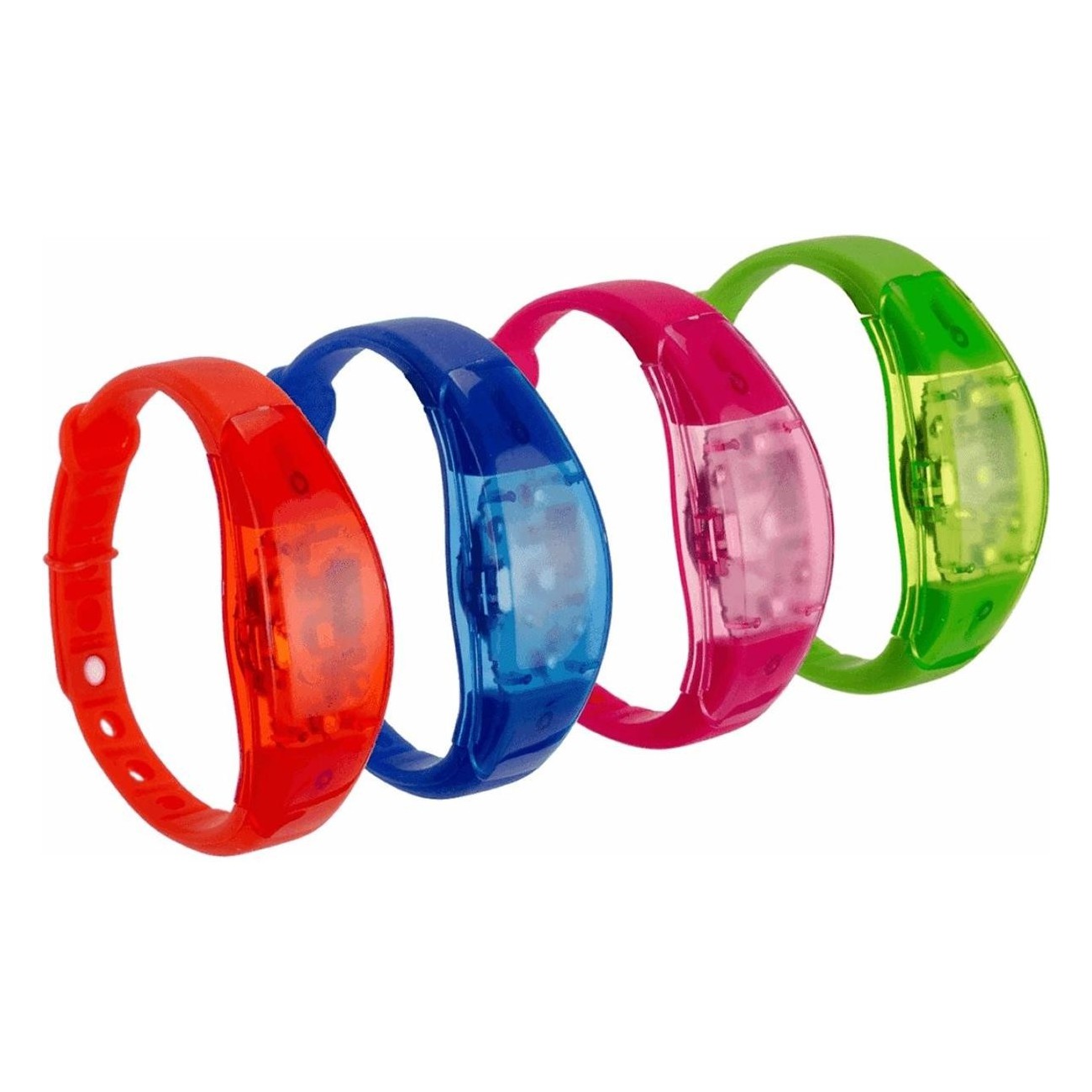 Fuchsia Silicone LED Bracelet with 3 LEDs and 1 Unique Function - 1