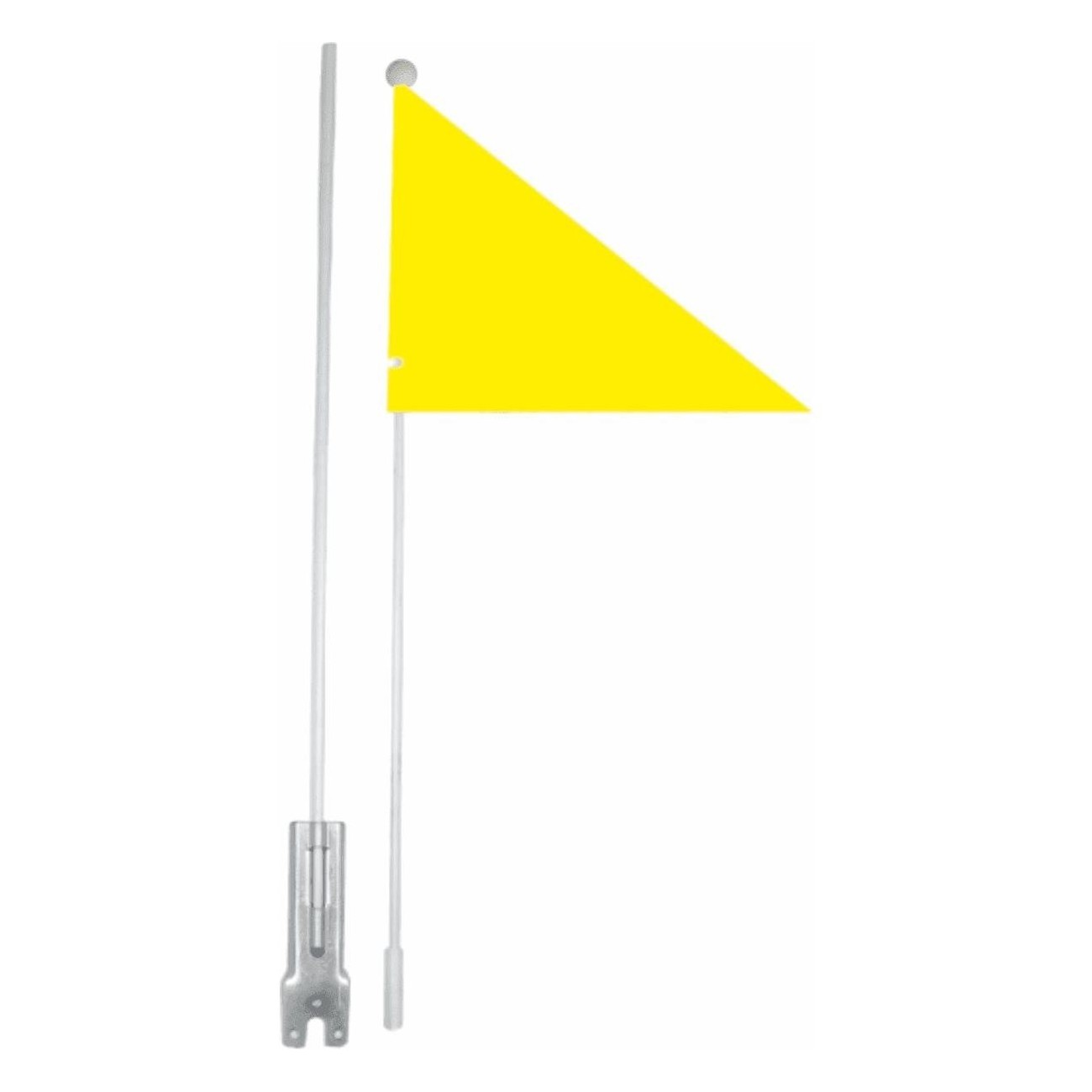 Fluorescent Yellow Nylon Flag for Kids with 1.5m Plastic Pole - 1