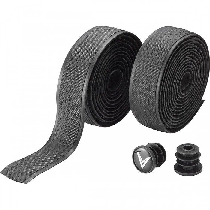 GB9 Black Handlebar Tape in PU Elastomer - Non-Slip and Durable, 200x3 cm - 1