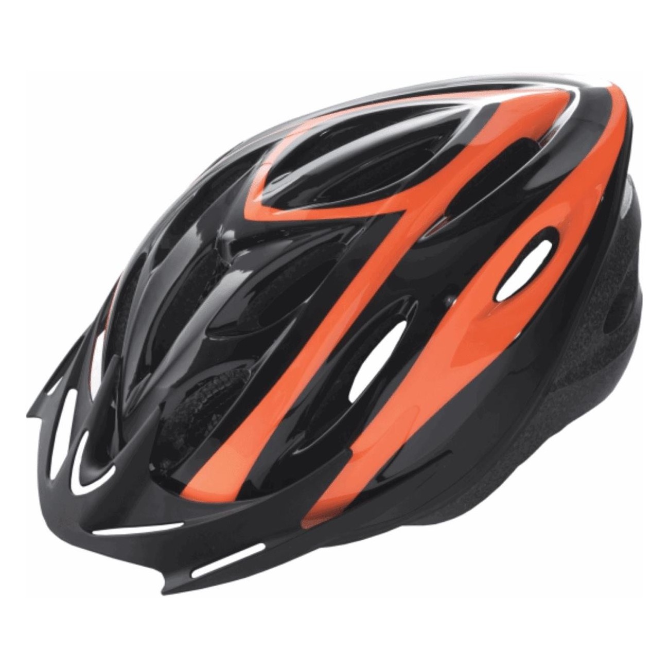 Rider Out-Mould Helm Schwarz/Orange Größe L 58-61cm für MTB und Straße - 1