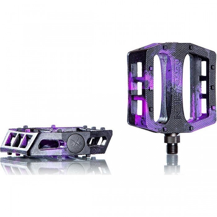 BMX Demolition Trooper 9/16' Pedals Purple/Black - Performance & Durability - 1