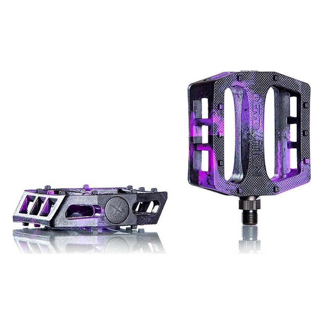 BMX Demolition Trooper 9/16' Pedals Purple/Black - Performance & Durability - 1