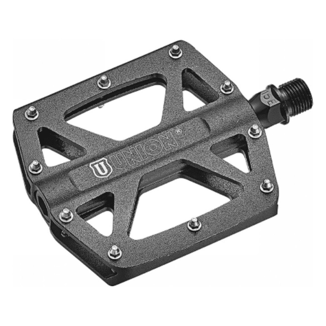 Black Aluminum MTB Flat Pedals 110x100 mm - Lightweight and Durable 410g - 1