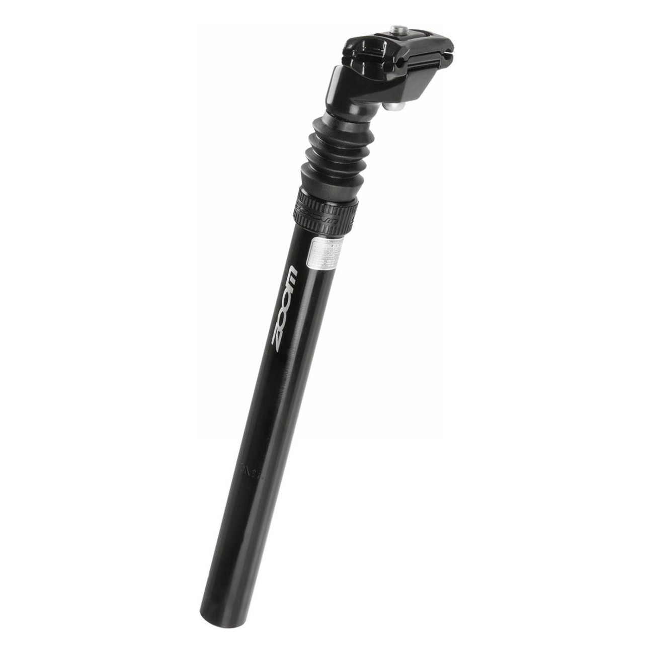 Black Aluminum Zoom Seatpost 350x27.2 mm with Adjustable Suspension - 2