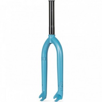 Battleship Fork 24mm Offset in 4130 CrMo Matte Dusk Blue with 3/8'' Slot - 1