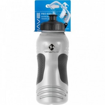 Bouteille M-Wave 550-600cc en Plastique Argent avec Couvercle Noir - 2