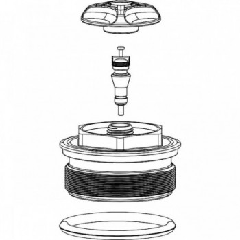 Bouchon Supérieur Air Ressort Fourche 35 mm - Compatible avec Pike, Lyrik, Yari, Revelation - Boost 15x110 - 1