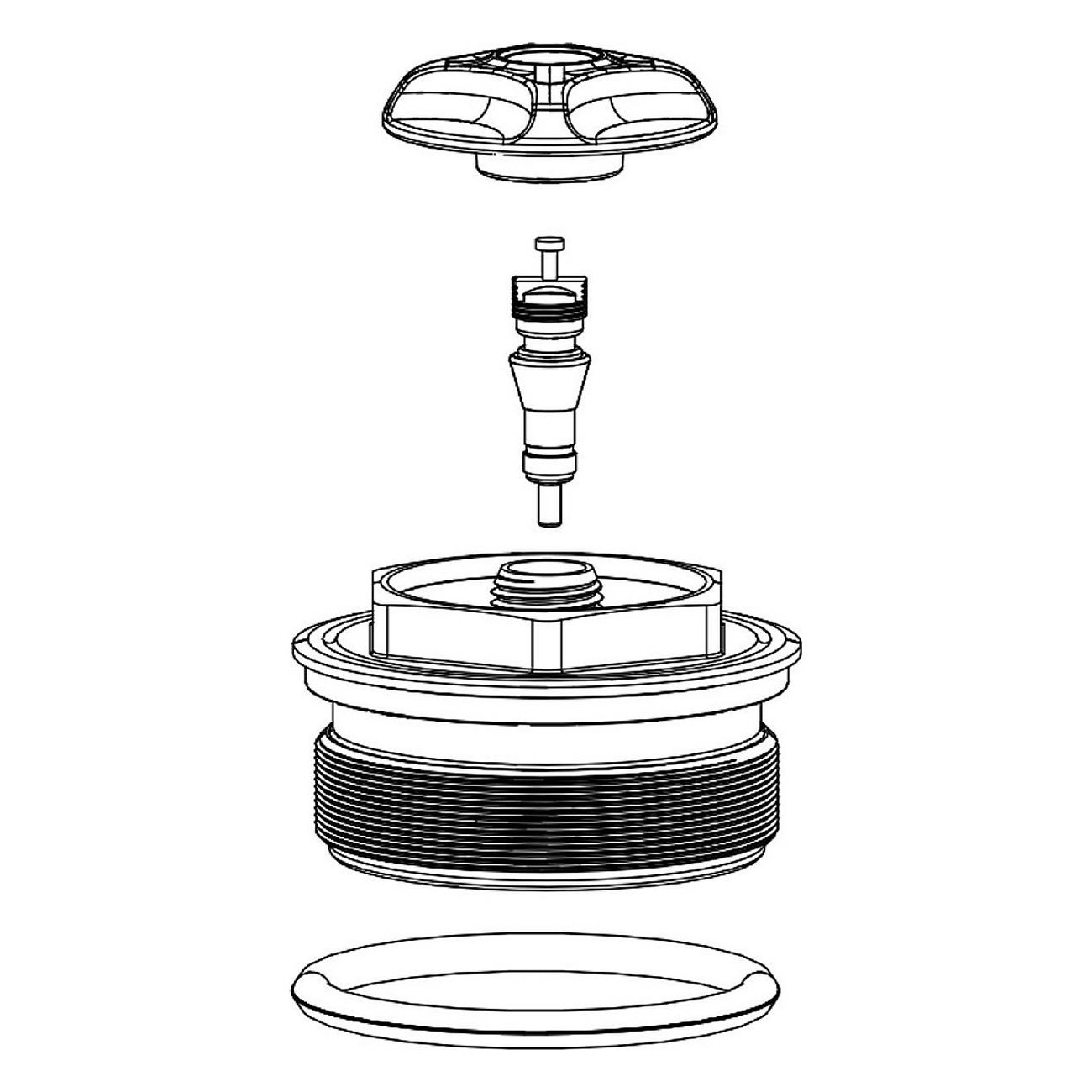 Bouchon Supérieur Air Ressort Fourche 35 mm - Compatible avec Pike, Lyrik, Yari, Revelation - Boost 15x110 - 1