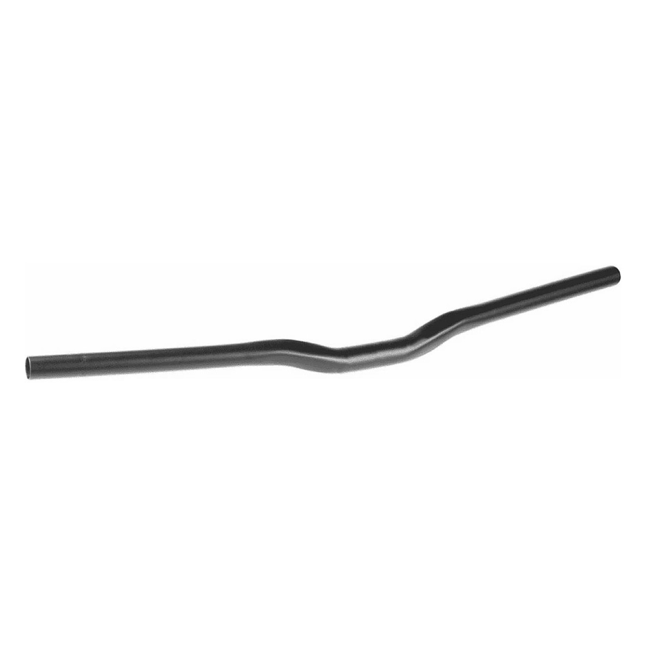 Matte Black Aluminum MTB Handlebar 25.4mm x 660mm - Sleek Design & Secure Grip - 1