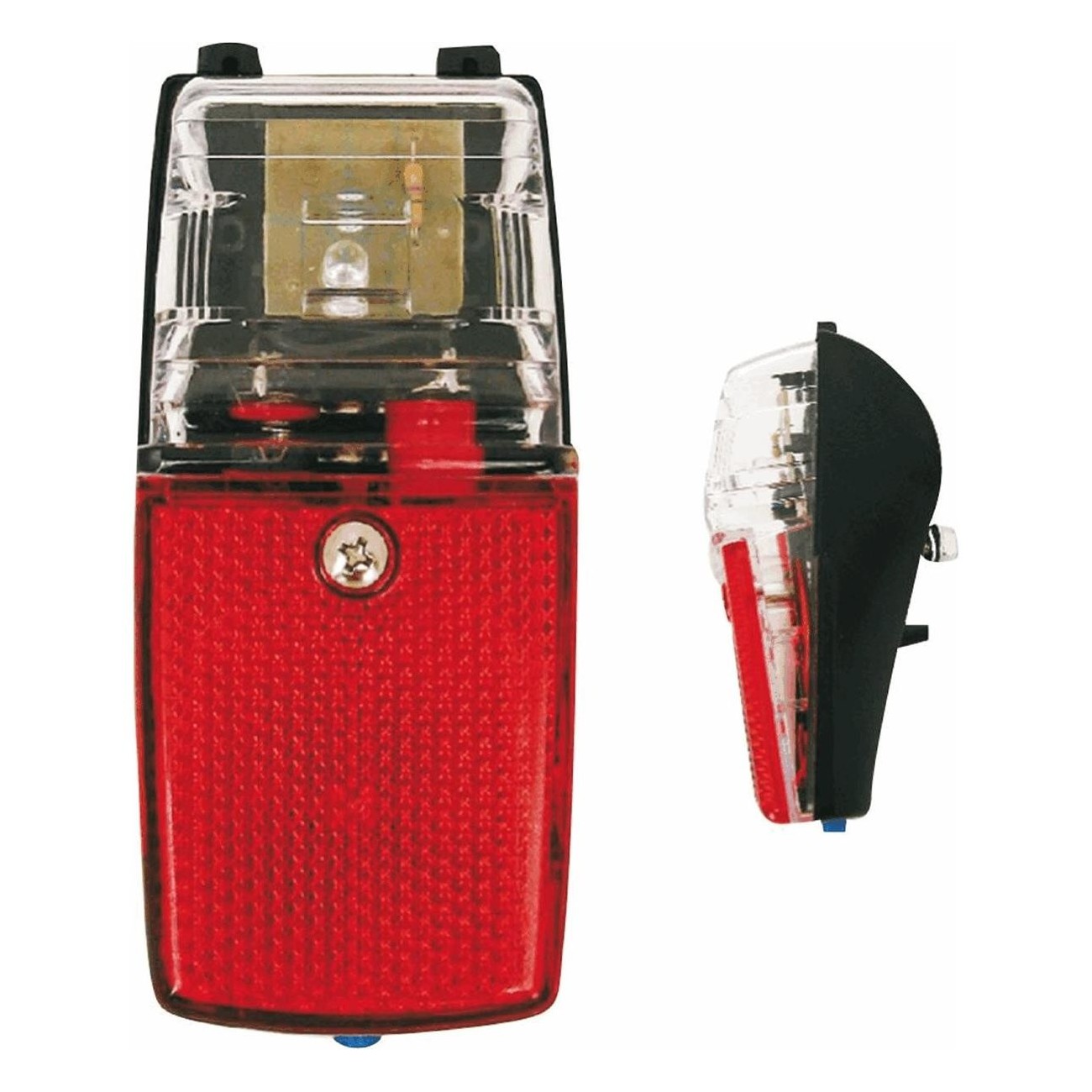 Battery Rear Light MVTEK 40x90mm with 1 Red LED, Easy Installation & Batteries Included - 1