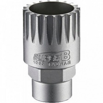 Super B TB-1065 Bottom Bracket Tool Compatible with Shimano, Silver - 1