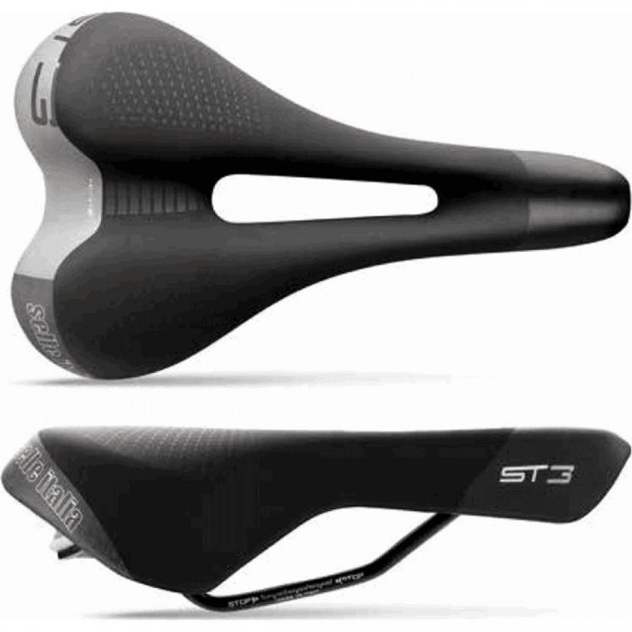 Selle ST3 Gel Superflow Noir 160x270mm - Confort et Performances - Selle Italia Sportouring - 1