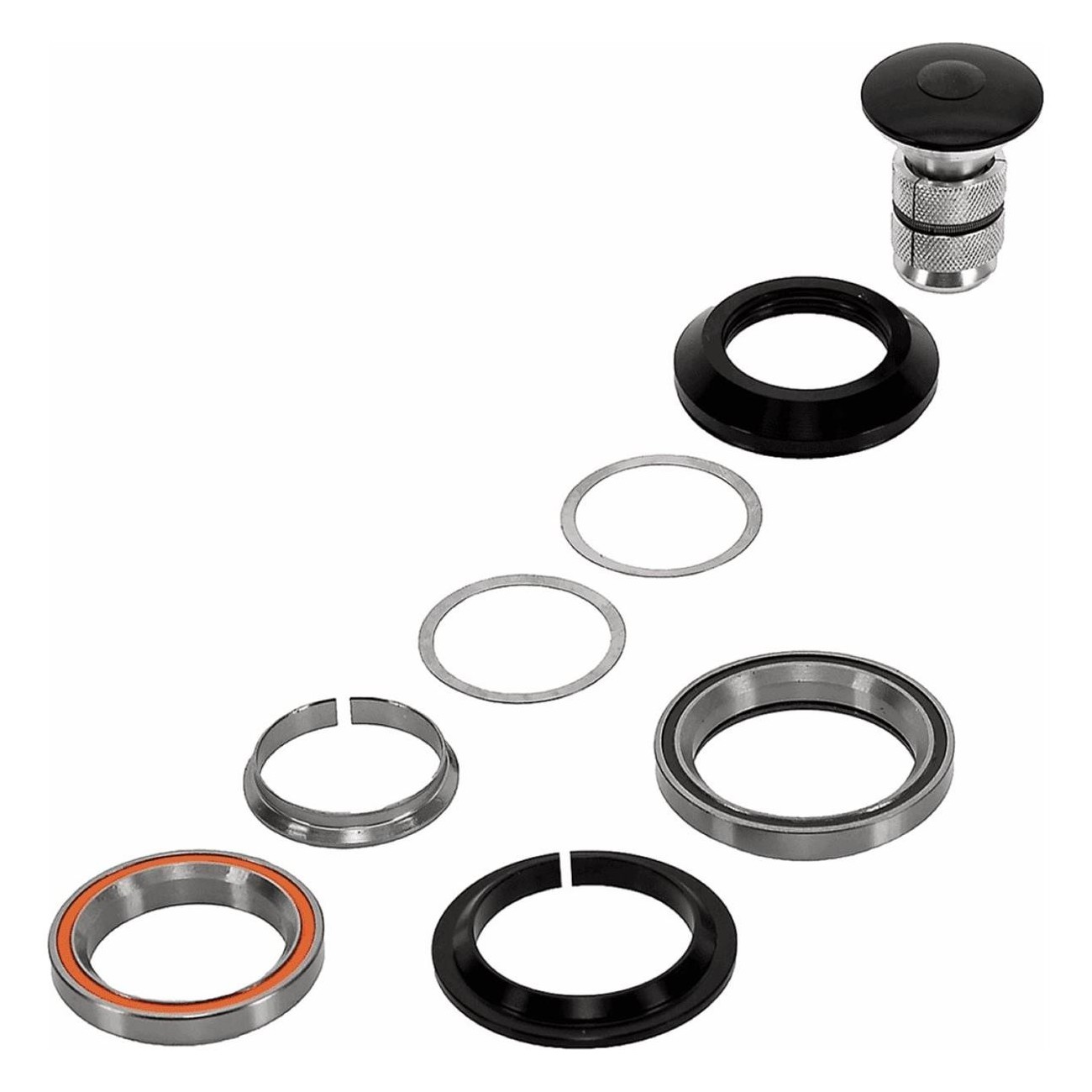 NECO Integrated Headset Aluminum with Bearings 28.6/33mm - Size 1'-1/8-1/4' - 2