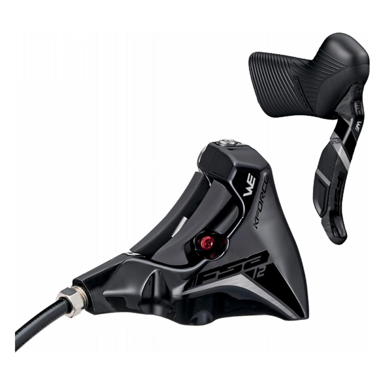 Comando Cambio Sinistro K-Force WE 12v DB 110cm Nero per Bici da Strada - Ergonomico e Compatto, Compatibile FSA, Design in Carb