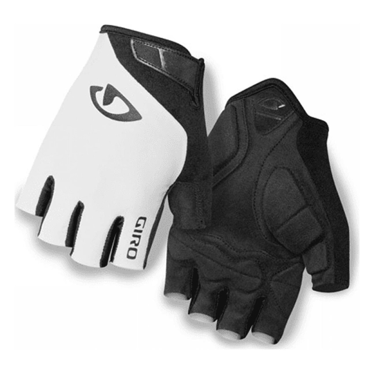 Guantes de Ciclismo Cortos de Verano Jag Blancos Talla S con EVA - 1