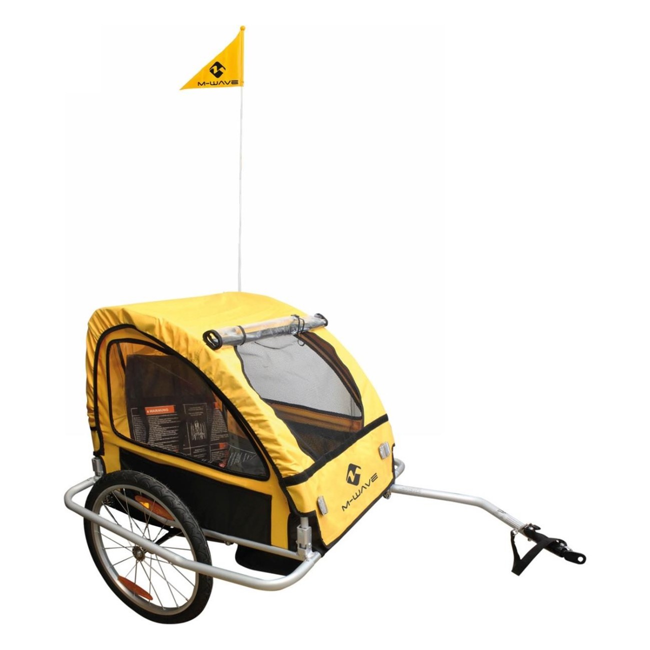 Stalwart Kid Easy Bike Trailer for Kids and Luggage, Foldable Steel, Black/Yellow - 1