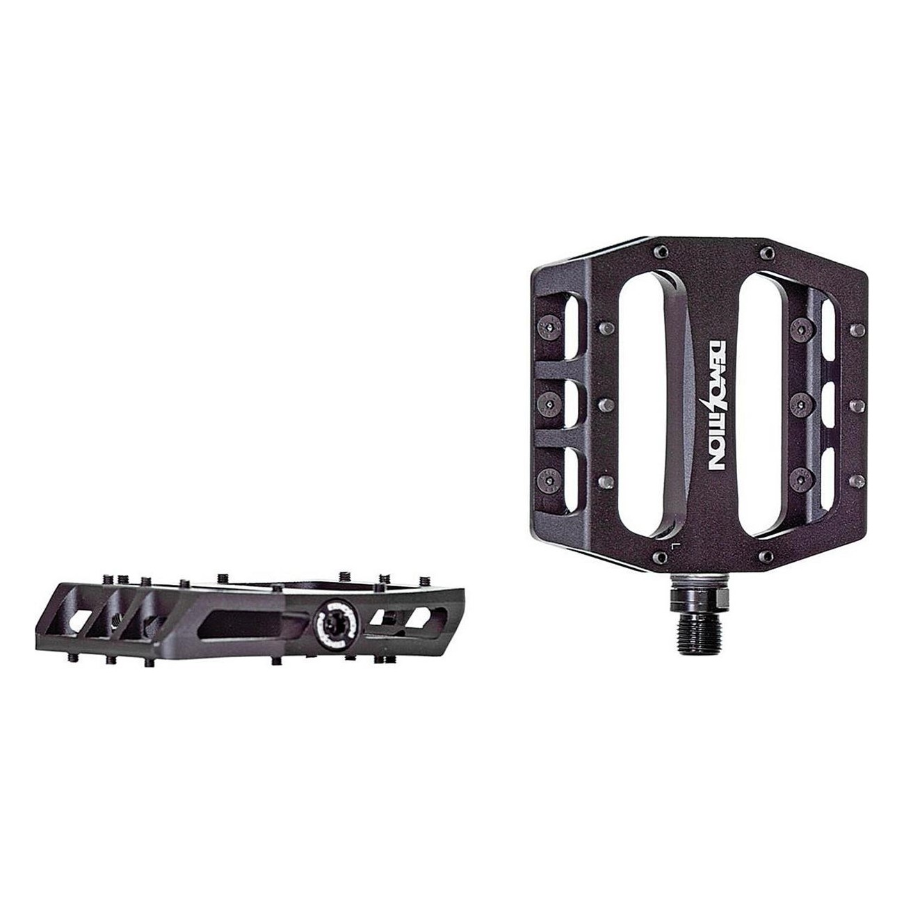 Demolition Trooper 9/16' Flat Black CNC Aluminum BMX Pedals - 1