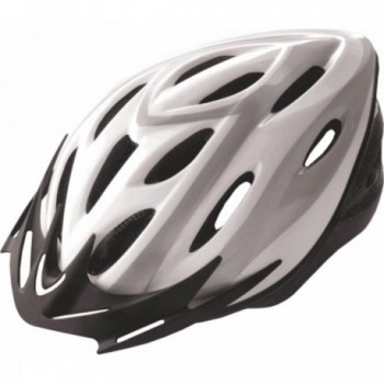 Rider Out-Mould Helmet White/Silver Size L (58-61 cm) with Removable Visor - 1