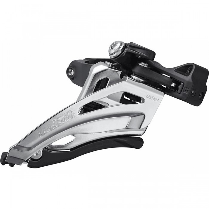 Shimano Deore M4100 2x10V Derailleur, 34.9mm Clamp, Black/Silver - 1