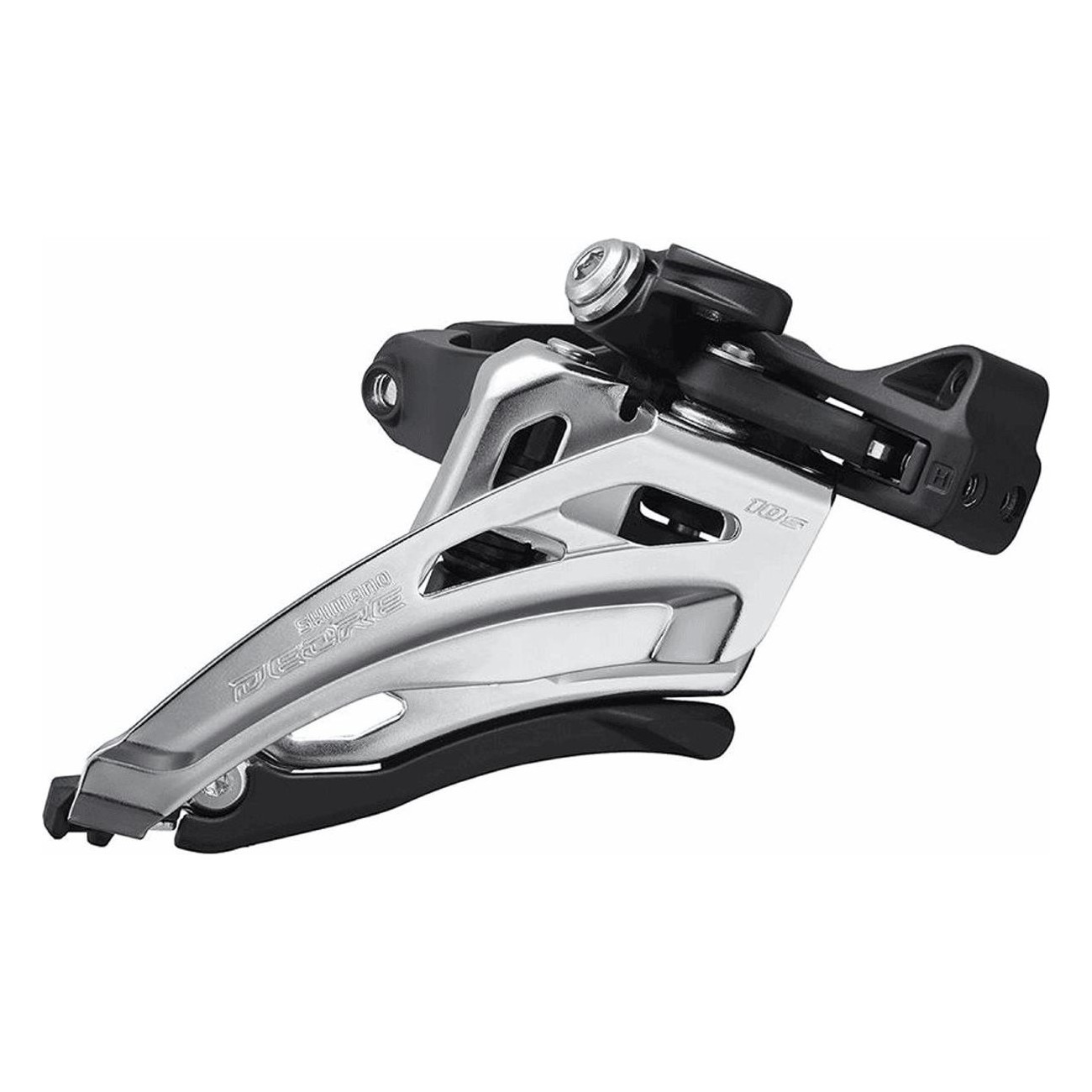 Shimano Deore M4100 2x10V Derailleur, 34.9mm Clamp, Black/Silver - 1