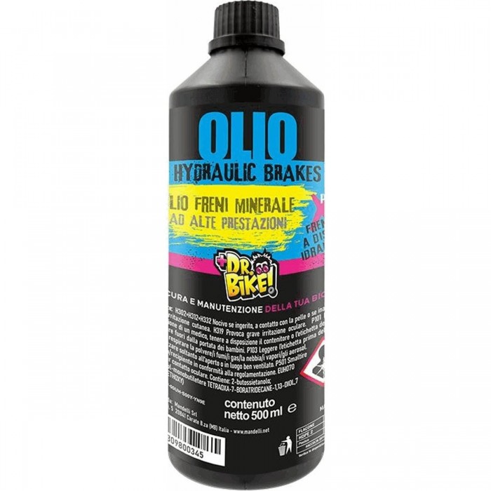 Dr.bike Mineral Brake Oil 500ml - High Performance for Hydraulic Disc Brakes - 1