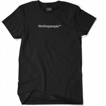 WTP Black T-Shirt with White Embroidery - Size XXL, 100% Cotton - 1