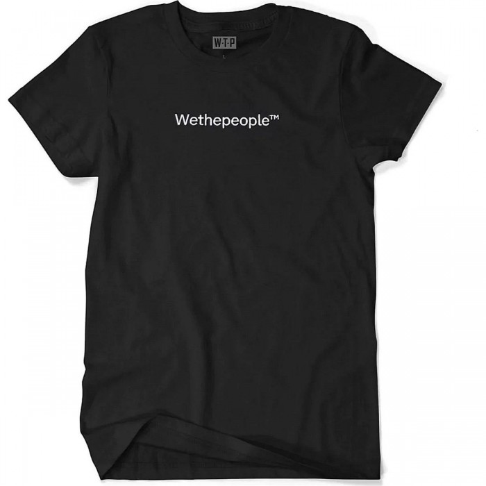 WTP Black T-Shirt with White Embroidery - Size XXL, 100% Cotton - 1