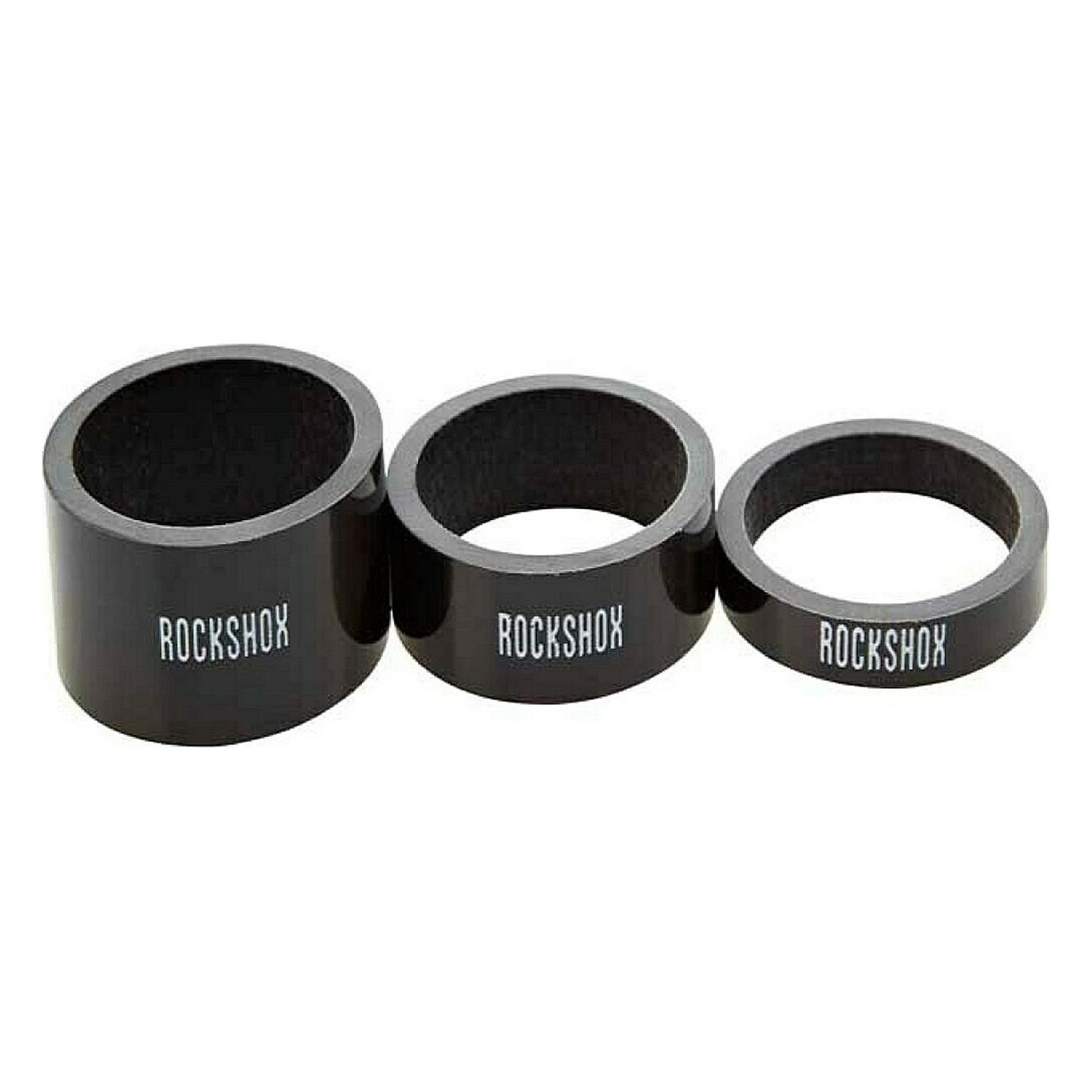 Juego de Espaciadores de Dirección en Carbono UD para RockShox - 2x5mm, 1x10mm, 1x15mm - 1