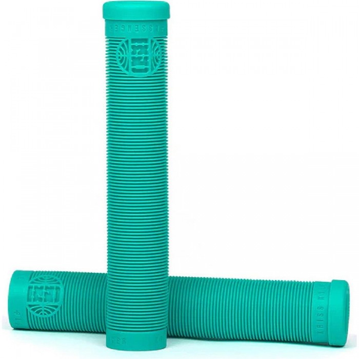 Aqua Green Passenger Grips in Krayton Rubber - Comfort & Style, 162 mm x 29.4 mm - 1