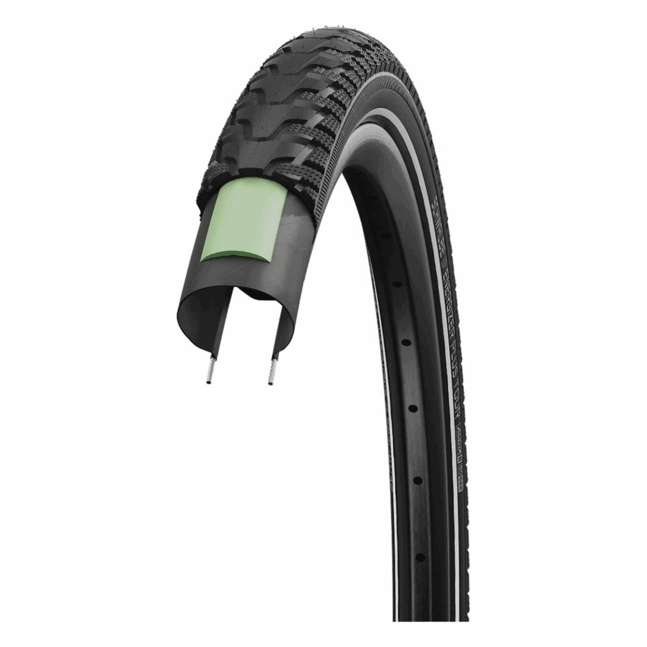 Pneu E-Bike 700x38 Energizer Plus Tour Noir Reflex avec GreenGuard 3mm - 1